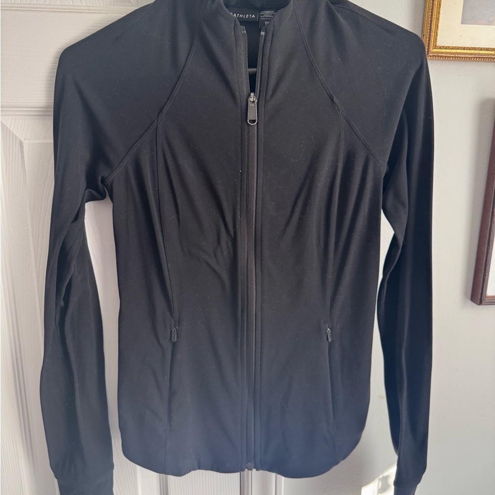 Athleta Women's Jacket, Zipper Jacket, Athletic Jacket, Black Jacket
